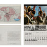 Calendar SABENA 1974 (42 cm x 30 cm ) Le Folklore en Belgique - "The rich folklore in a country as industrialized as Belgium"