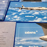 Postcards collection (with its box) of Sabena 75th anniversary — LARGE SIZE 23 x 15 cm —