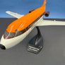 Fokker F28 Fellowship — maquette métal — 39 x 32 cm — fabrication hollandaise