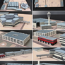 HERPA WINGS SCENIX — AÉROPORT MINIATURE COMPLET — AIRPORT DIORAMA — 1:500
