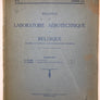 (N°1 JANVIER 1922) BULLETIN DU LABORATOIRE AÉROTECHNIQUE DE BELGIQUE