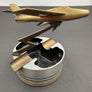 UNIQUE - Cendrier « trench art » réalisé à partir d’une pièce de moteur (authentique piston) – Force Aérienne belge, ca 1956–1970