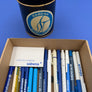 SABENA "Surf Team" Pot à crayons en métal Ø 10 cm — deux stylos offerts —