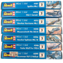 *** TOP OFFER *** LOT DE 8 MAQUETTES EN PLASTIQUE À MONTER REVELL MINI (1:144 - non-déballées - "comme neuf")