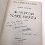 ALAS ROJAS SOBRE ESPAÑA *** LIBRO AUTOGRAFIADO, DÉDICACÉ ***