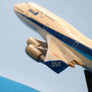 Boeing 747-400 - 🇯🇵 ANA - maquette de bureau "Triton Blue" – 1:260 - 27 x 26 cm