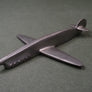 Avion stylisé Art déco en étain — inspiration Ambrosini SAI.7 / Heinkel He 70 — vers 1935-1950