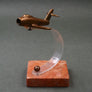 🇷🇺 MiG-15 — 1:135 — Métal patiné bronze – socle en marbre — vers 1950/60 —