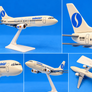 🇧🇪 Sobelair / Sabena – Boeing 737-300 – OO-SBZ – Maquette plastique sur socle – 18,5 × 17 cm – Livrée circa 1997