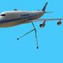 Maquette SABENA Boeing 747 1/100 Air Plast Milano — résine — 69 x 61 cm