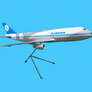 Maquette SABENA Boeing 747 1/100 Air Plast Milano — résine — 69 x 61 cm