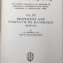 AN INTRODUCTION TO AERONAUTICAL ENGINEERING. VOL III PROPERTIES & STRENGTH OF MATERIAL