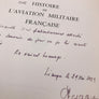 HISTOIRE DE L'AVIATION MILITAIRE FRANÇAISE (numéroté 2689 et dédicacé par le Général Charles CHRISTIENNE (C. R.)