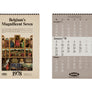 Calendar SABENA ( 1978 ) Belgium's Magnificent Seven 33 x 27  X 0.2 cm