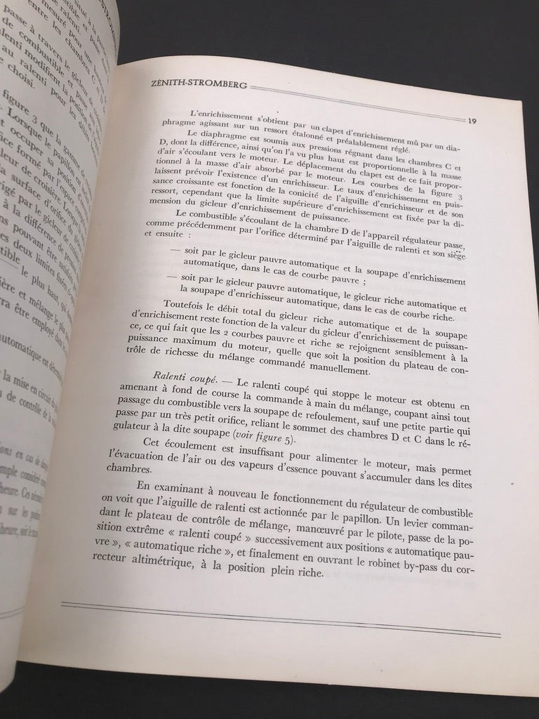 Le Carburateur à Injection " ZÉNITH - STROMBERG " du service T.DOC de la SABENA