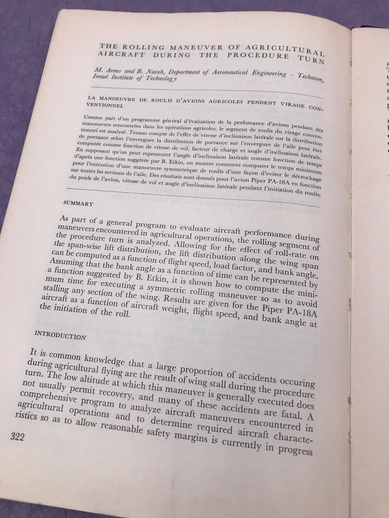 Deuxième Congrès International de L'Aviation Agricole — 19-22 septembre 1962 —
