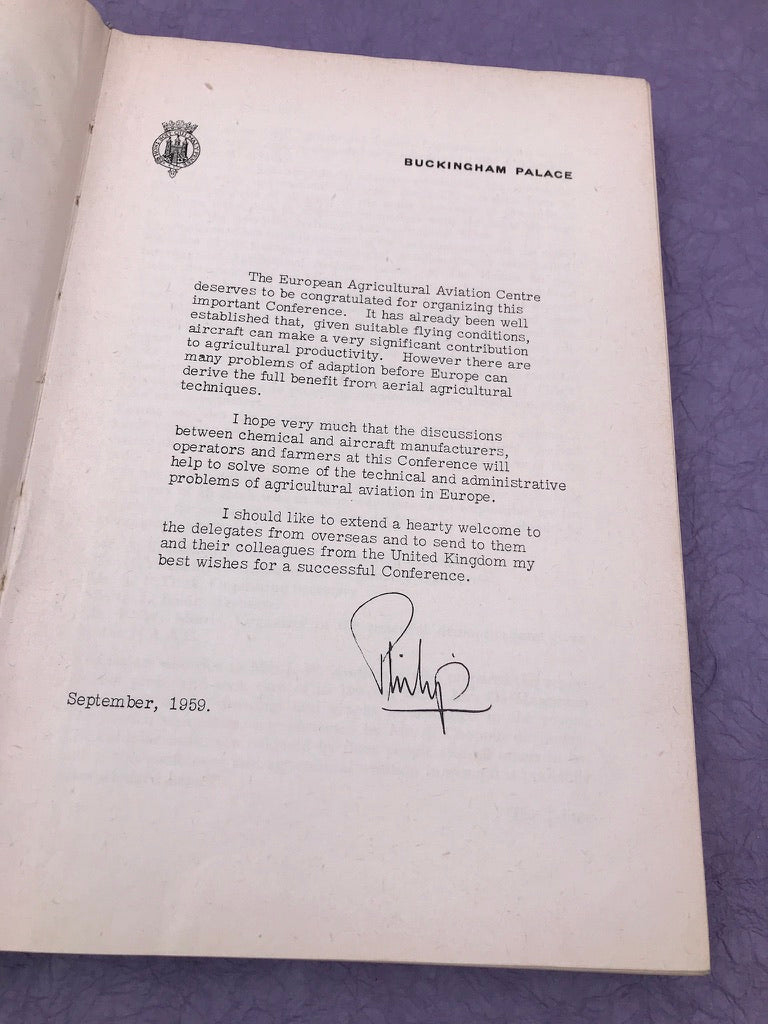 Report of the First International Agricultural Aviation Conference — 15th -18th September 1959, Cranfield, England —