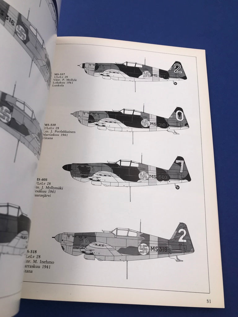 SUOMEN ILMAVOIMIEN HISTORIA - MORANE-SAULNIER M.S. 406 CAUDRON C. 714