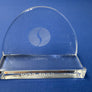 Porte-courrier (letter holder) en cristal de la SABENA réalisé par les Cristalleries du Val-Saint-Lambert, Belgique — Réalisé pour le 65e anniversaire de la SABENA (1923–1988)