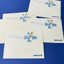 Set of four original postcards issued by the Belgian airline SABENA "With compliments"
