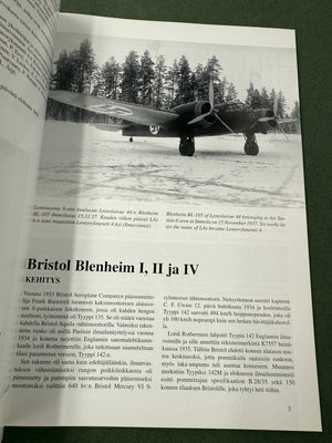 SUOMEN ILMAVOIMIEN HISTORIA (10) — Bristol Blenheim  —