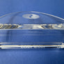 Porte-courrier (letter holder) en cristal de la SABENA réalisé par les Cristalleries du Val-Saint-Lambert, Belgique — Réalisé pour le 65e anniversaire de la SABENA (1923–1988)