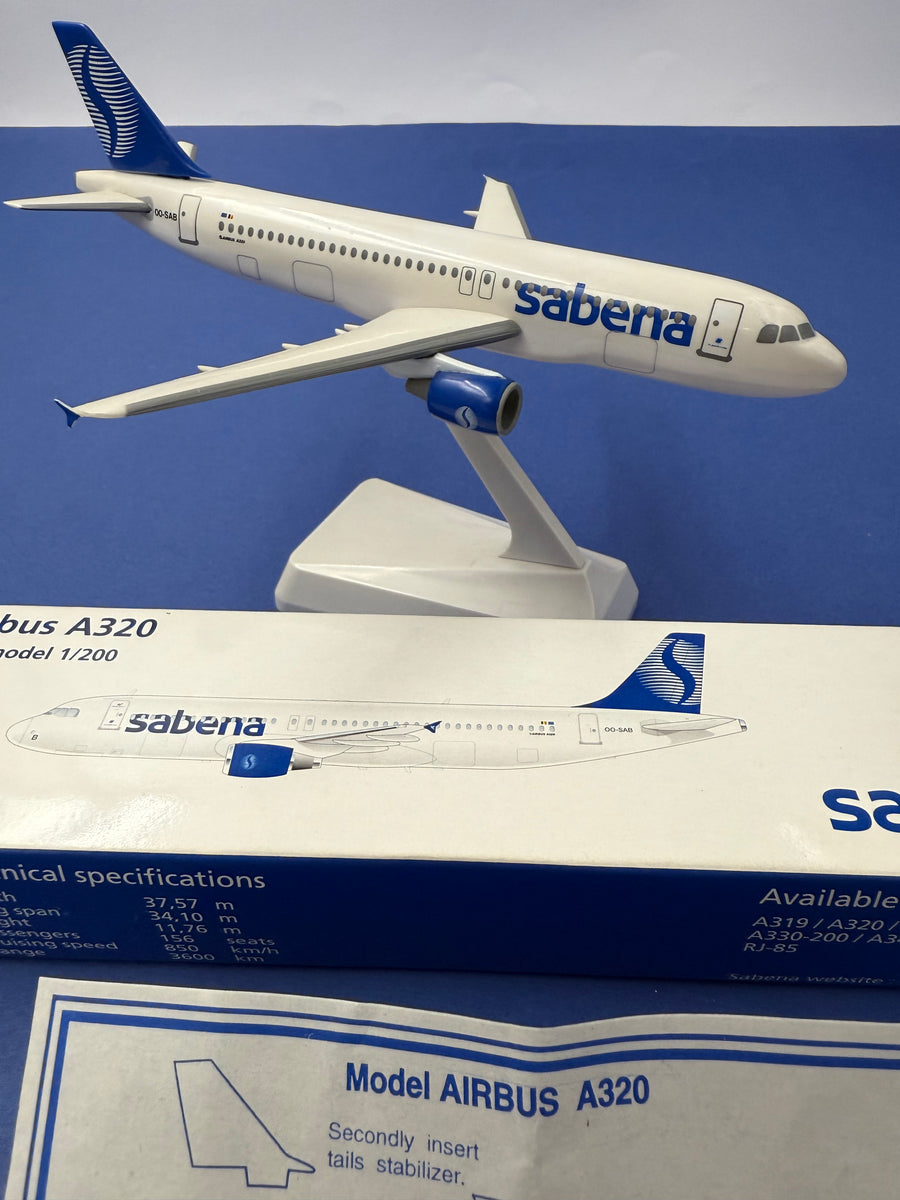 Airbus A320, SABENA, scale model 1 / 200 along with its box