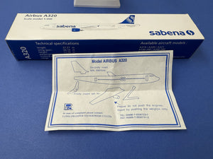 Airbus A320, SABENA, scale model 1 / 200 along with its box