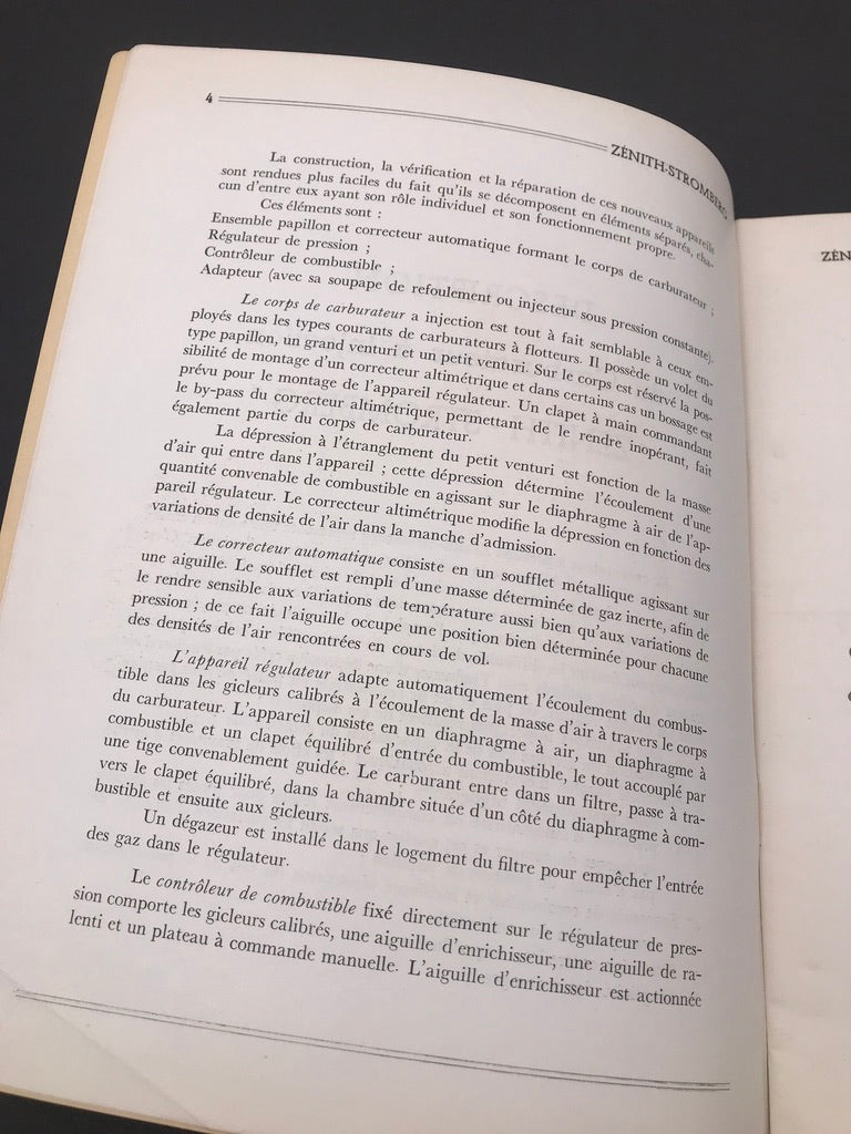 Le Carburateur à Injection " ZÉNITH - STROMBERG " du service T.DOC de la SABENA