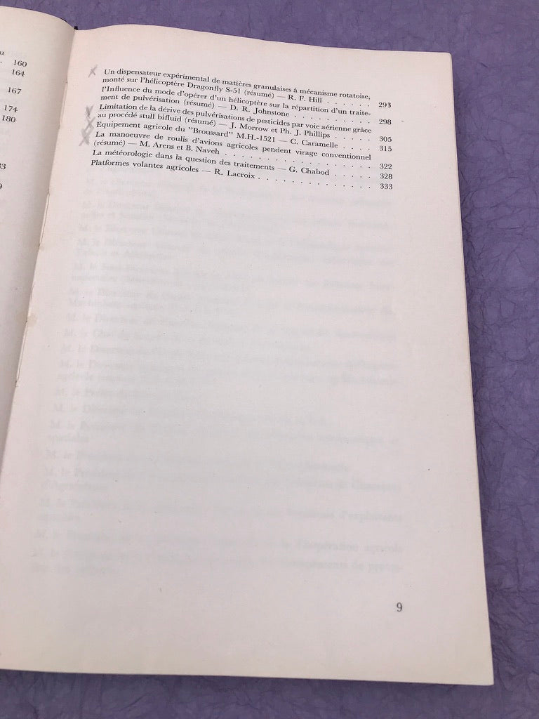 Deuxième Congrès International de L'Aviation Agricole — 19-22 septembre 1962 —