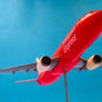 Boeing 737-400 - 🇧🇪 Virgin Express - très rare maquette de bureau vintage – Carlo Brianza / Flight Miniatures — 1:100 — 37 × 30 cm