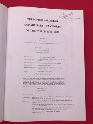 TURBOPROP Airliners And Military Transports of The World 1948 - 2000