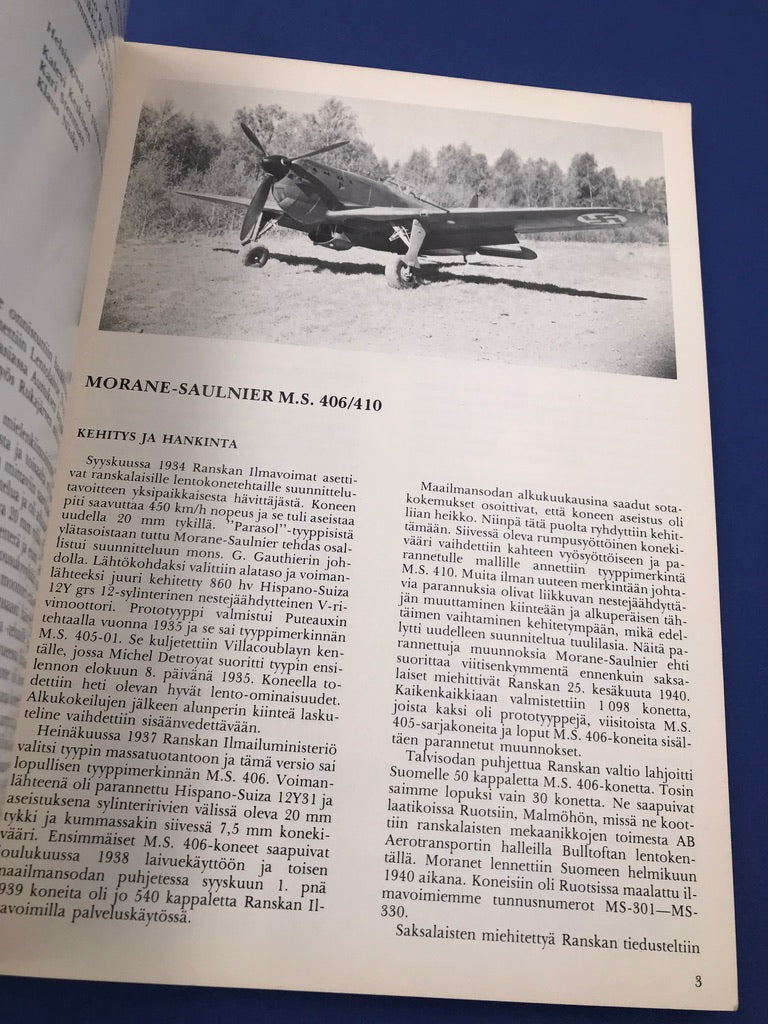 SUOMEN ILMAVOIMIEN HISTORIA - MORANE-SAULNIER M.S. 406 CAUDRON C. 714