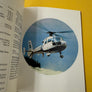 1955-1975, présentation de la gamme d'hélicoptères d'aerospatial dans un carnet : fiches techniques et pages de notes