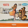 Calendar SABENA ( 1973 ) 38 x 45  X 0.2 cm