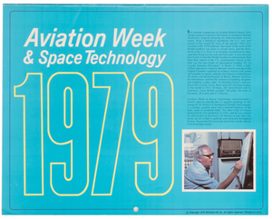 1979 Calendar Aviation Week & Space Technology by Paul Lengellé, the famous French aviation artist ...