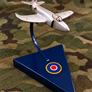 VINTAGE SUPERMARINE ATTACKER JET FIGHTER – METAL DESK DISPLAY MODEL – 8 × 8 CM