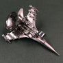 VINTAGE SUKHOI SU-27 FLANKER DESK CLOCK — MINIATURE SIZE — CHROMED & SATIN DIE-CAST METAL — CIRCA 1990–2010