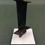 AUTHENTIC JET ENGINE TURBINE BLADE — DESK DISPLAY MODEL — TITANIUM & COBALT SUPERALLOY — CIRCA 1990–2010
