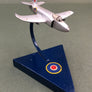 VINTAGE SUPERMARINE ATTACKER JET FIGHTER MODEL — DESK DISPLAY SIZE — LEAD / WHITE METAL — CIRCA 1950–1960