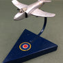 VINTAGE SUPERMARINE ATTACKER JET FIGHTER MODEL — DESK DISPLAY SIZE — LEAD / WHITE METAL — CIRCA 1950–1960