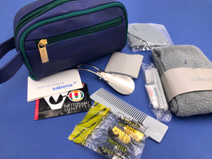 Amenity kit Sabena " toiletry bag " siglée « L'oiseau de ciel »