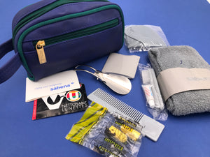 Amenity kit Sabena " toiletry bag " siglée « L'oiseau de ciel »