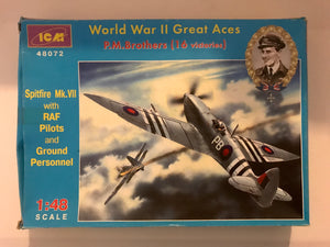 Maquette à monter - World War II Great Aces Spitfire Mk.VII with PAF Pilots and Ground Personnel ICM 1/48e