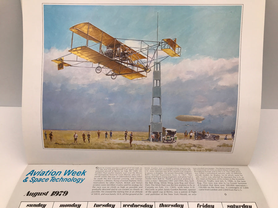 1979 Calendar Aviation Week & Space Technology by Paul Lengellé, the famous French aviation artist ...