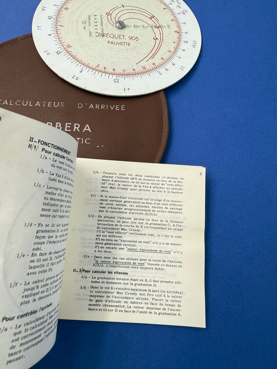 CALCULATEUR D'ARRIVÉE PLANEURS 'BARBERA' TOPOPLASTIC "BRÉGUET 905 FAUVETTE"