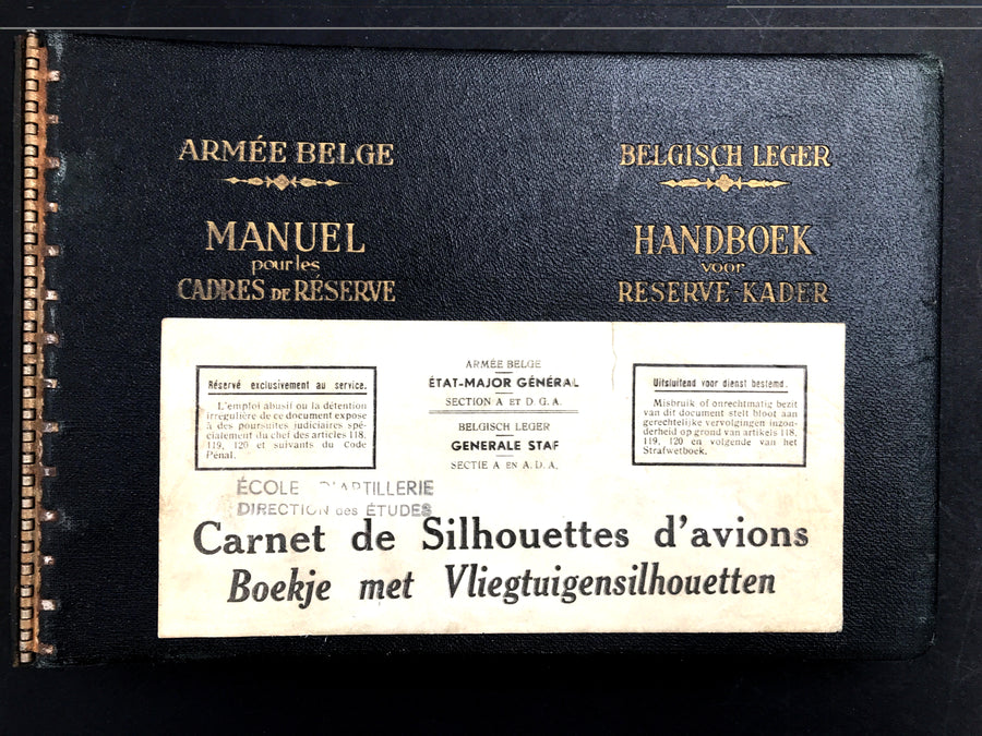 MANUEL pour les CADRES DE RÉSERVE/HANDBOEK voor RESERVE KADER - Carnet de Silhouettes d’avions/Boekje met Vliegtuigensilhouetten