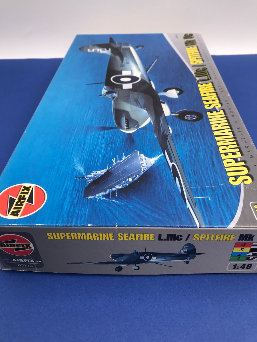 Maquette à monter – SUPERMARINE SEAFIRE L.IIIc / SPITFIRE MK VC – AIRFIX 1/48 (LIKE NEW - INSIDE NON OPENED)