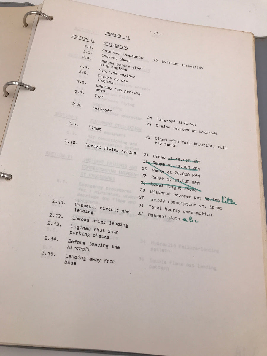 FLIGHT MANUAL FOUGA C. M. 170
