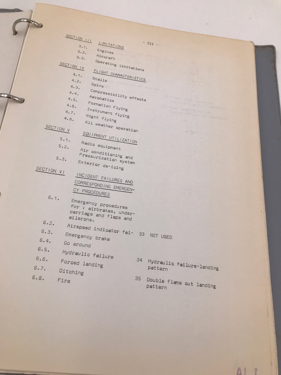 FLIGHT MANUAL FOUGA C. M. 170